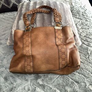 Brown Leather Tote Bag